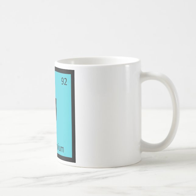 U - Unobtainium Chemistry Periodic Table Symbol Coffee Mug (Right)