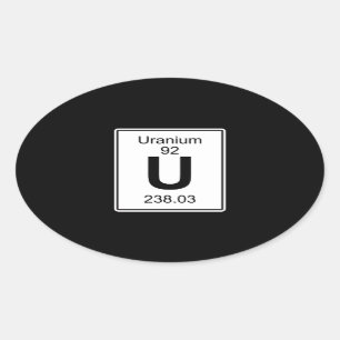 U - Uranium Oval Sticker