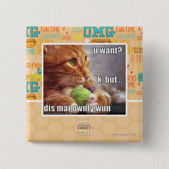 U want? 15 cm square badge (Front)