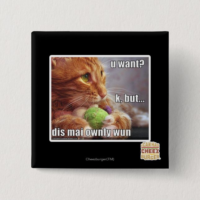 U want? 15 cm square badge (Front)