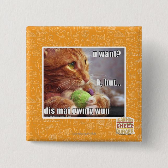 U want? 15 cm square badge (Front)