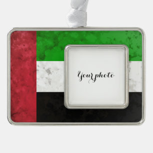 UA Emirates Silver Plated Framed Ornament