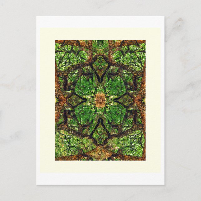 UABSTRACT AMBIDEXTROUS TREES #66, Edit G, Oil.   Postcard (Front)