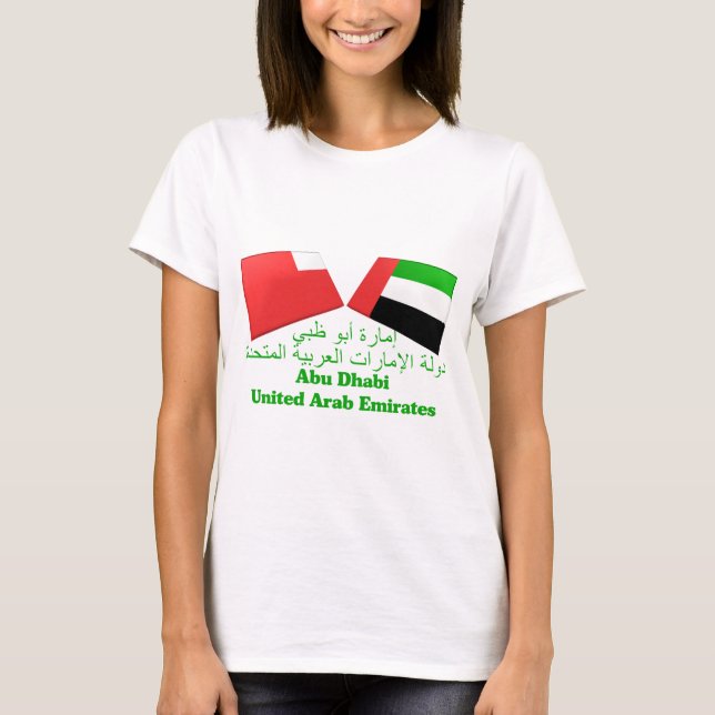UAE & Abu Dhabi Flag Tiles T-Shirt (Front)