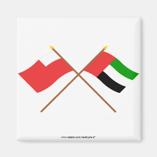 UAE and Abu Dhabi Crossed Flags Magnet