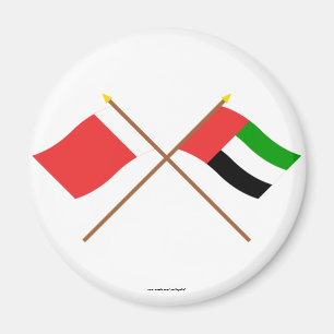UAE and Dubai Crossed Flags Magnet