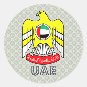 Uae Coat of Arms Classic Round Sticker