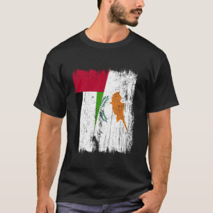 UAE Cyprus Half Flag Emirati Cypriot Heritage T-Shirt