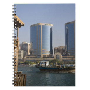UAE, Dubai, Dubai Creek. Dhow cruises channel Notebook