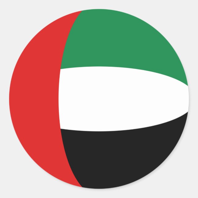 UAE Fisheye Flag Sticker (Front)