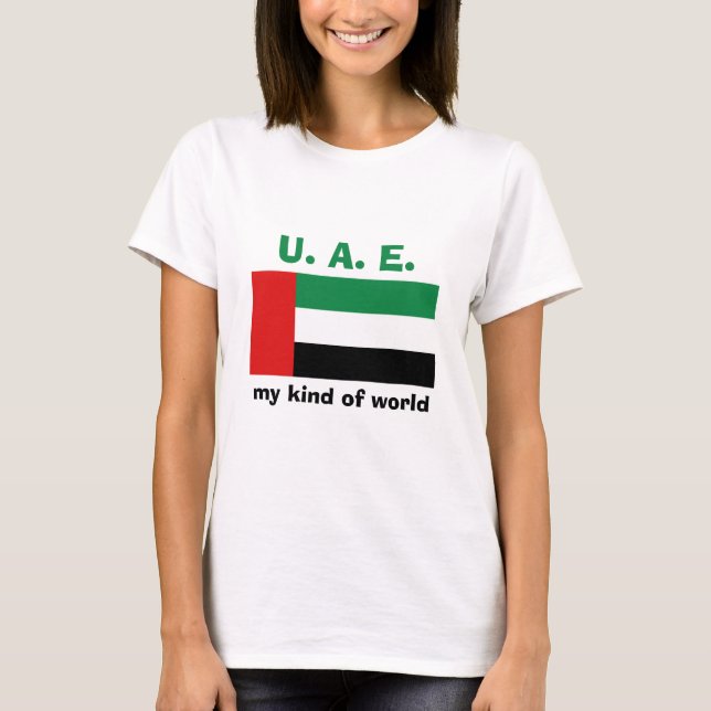 UAE Flag + Map + Text T-Shirt (Front)