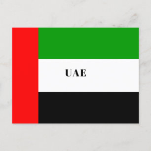 UAE - Flag of UAE, labelled, Postcard