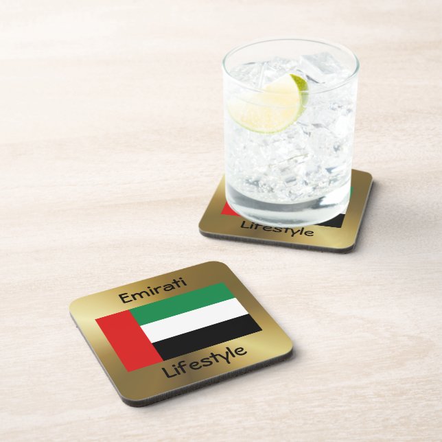 UAE Flag+Text Coaster (Right Side)