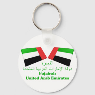 UAE & Fujairah Flag Tiles Key Ring