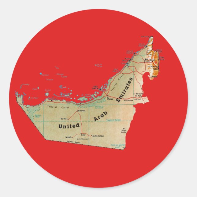 UAE Map Sticker (Front)