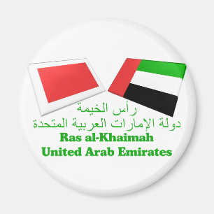 UAE & Ras al-Khaimah Flag Tiles Magnet