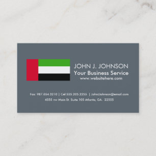 UAE United Arab Emirates Flag Business Card