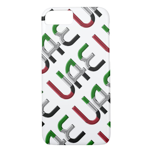 UAE United Arab Emirates Flag Colours Typography Case-Mate iPhone Case (Back)
