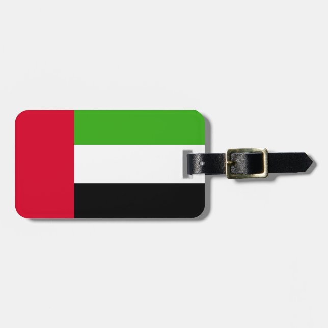 UAE United Arab Emirates Flag Luggage Tag (Front Horizontal)