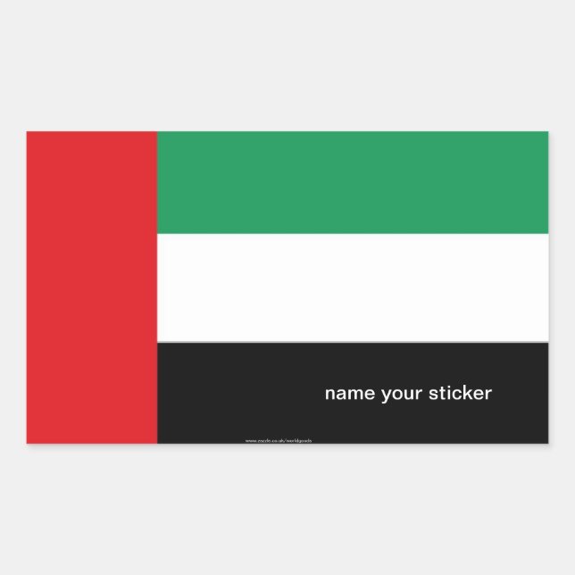 UAE United Arab Emirates flag sticker (Front)