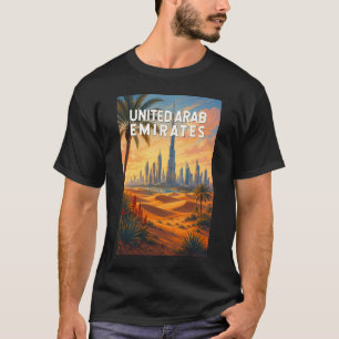 UAE United Arab Emirates Illustration Travel Art T-Shirt