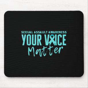 Ual Ault Awareness 2025 Teal Ribbon Your Voice S  Mouse Mat