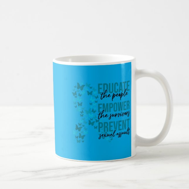 Ual Ault Awareness Month Educate Empower Prevent Coffee Mug (Right)