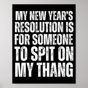 Ual Innuendo Funny Offensive Adult Humor New Years Poster