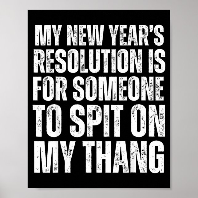 Ual Innuendo Funny Offensive Adult Humor New Years Poster (Front)