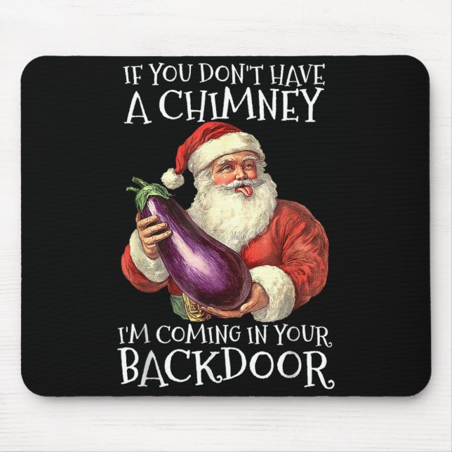 Ual Innuendo Santa Rude Christmas  Mouse Mat (Front)