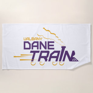 UAlbany Dane Train Logo Beach Towel