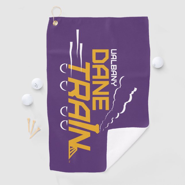 UAlbany Dane Train Logo Golf Towel (InSitu)