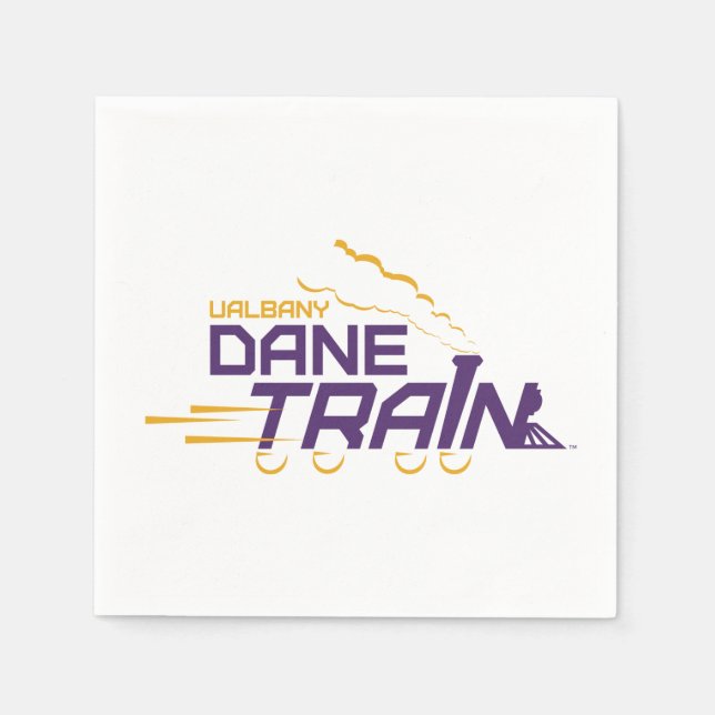 UAlbany Dane Train Logo Napkin (Front)