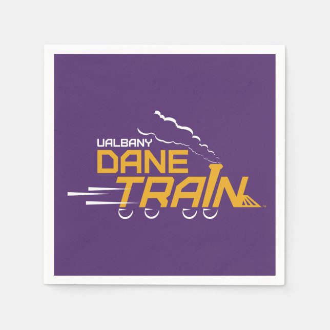 UAlbany Dane Train Logo Napkin (Front)