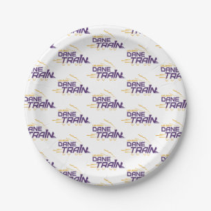 UAlbany Dane Train Logo Paper Plate