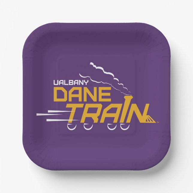 UAlbany Dane Train Logo Paper Plate (Front)