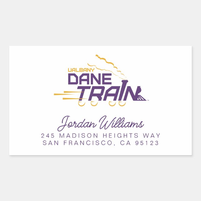UAlbany Dane Train Logo Rectangular Sticker (Front)