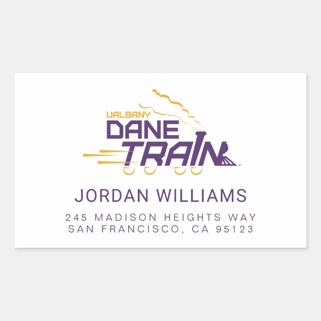 UAlbany Dane Train Logo Rectangular Sticker (Front)