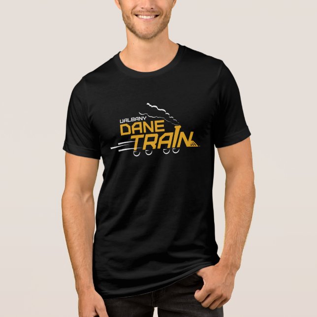 UAlbany Dane Train Logo Tri-Blend Shirt (Front)