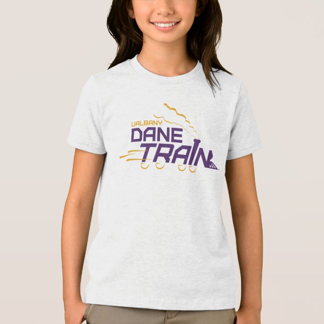 UAlbany Dane Train Logo Tri-Blend Shirt (Front)