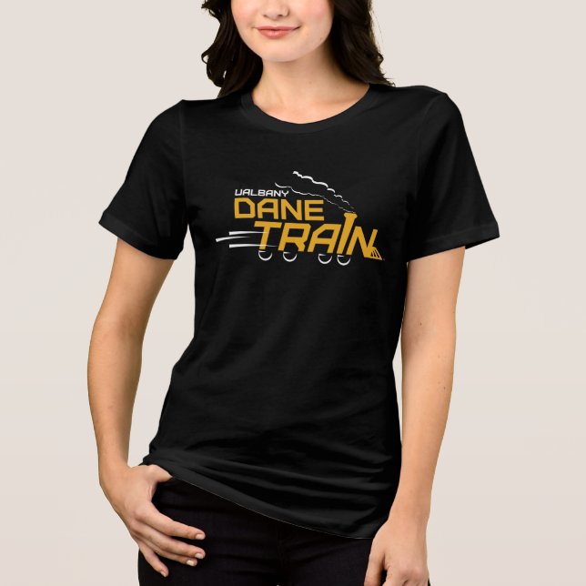 UAlbany Dane Train Logo Tri-Blend Shirt (Front)