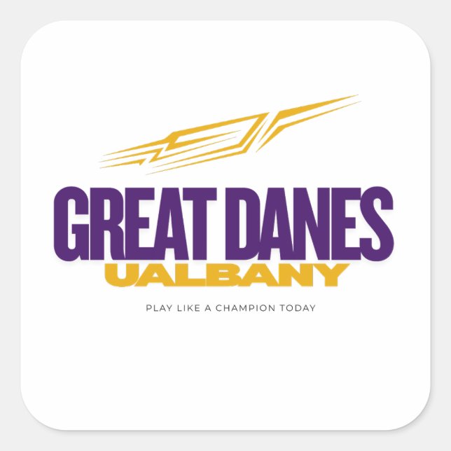 UAlbany Great Danes Pride – College Baseball Square Sticker (Front)