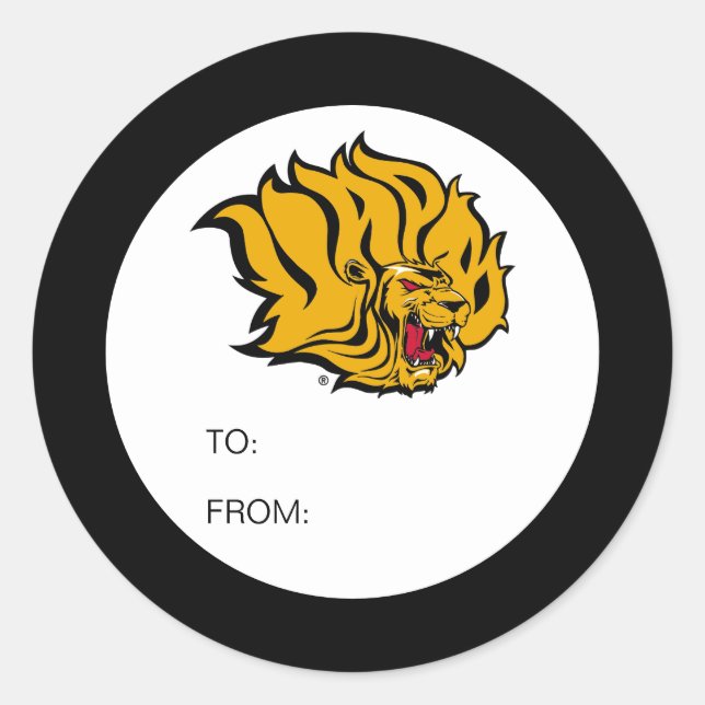UAPB Golden Lions Graduate Classic Round Sticker (Front)