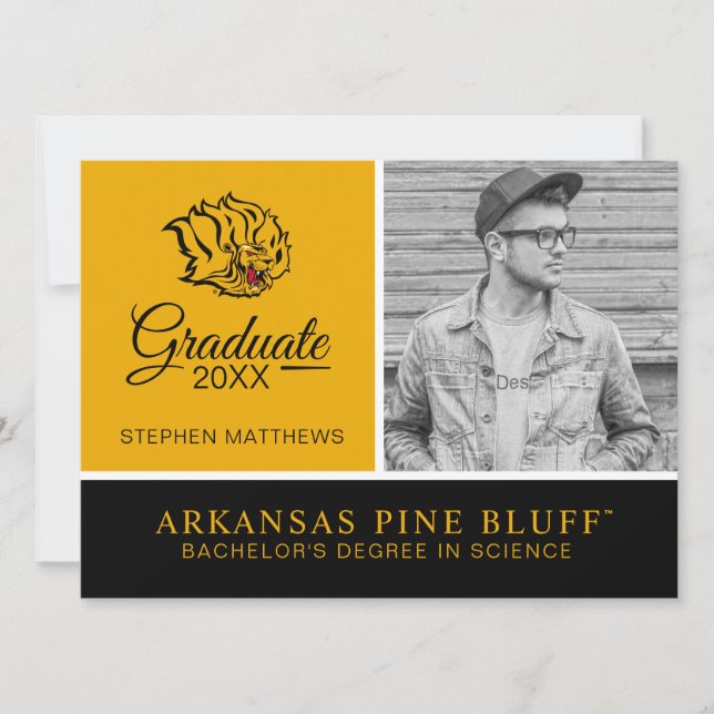 UAPB Golden Lions Graduate Invitation (Front)