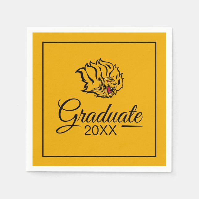 UAPB Golden Lions Graduate Napkin (Front)