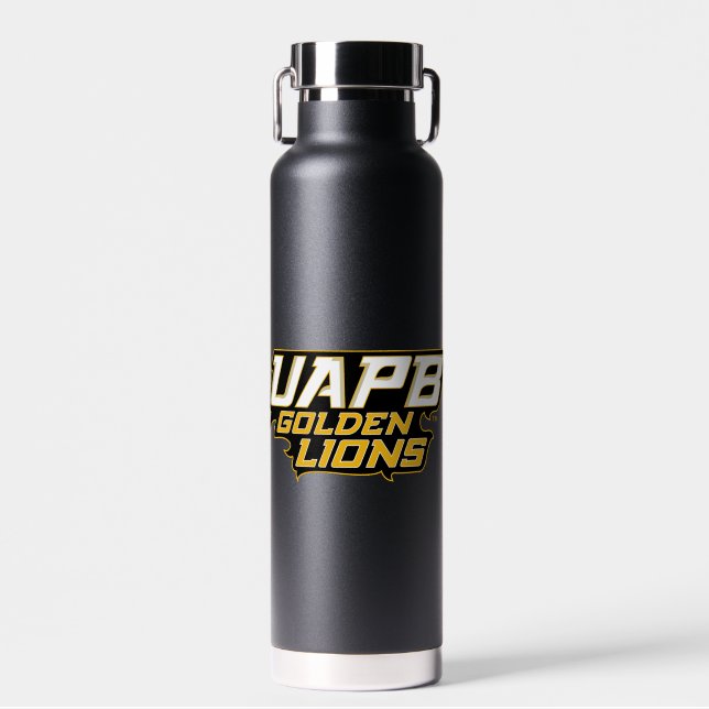UAPB Golden Lions Wordmark Water Bottle (Front)