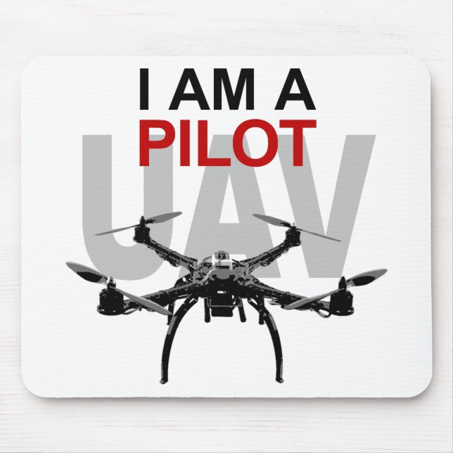 UAV Quadpilot Quadcopter Pilot Mouse Mat (Front)