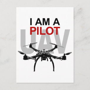 UAV Quadpilot Quadcopter Pilot Postcard