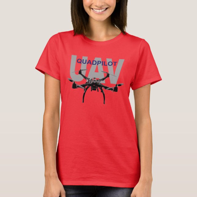 UAV Quadpilot Quadcopter Pilot T-Shirt (Front)