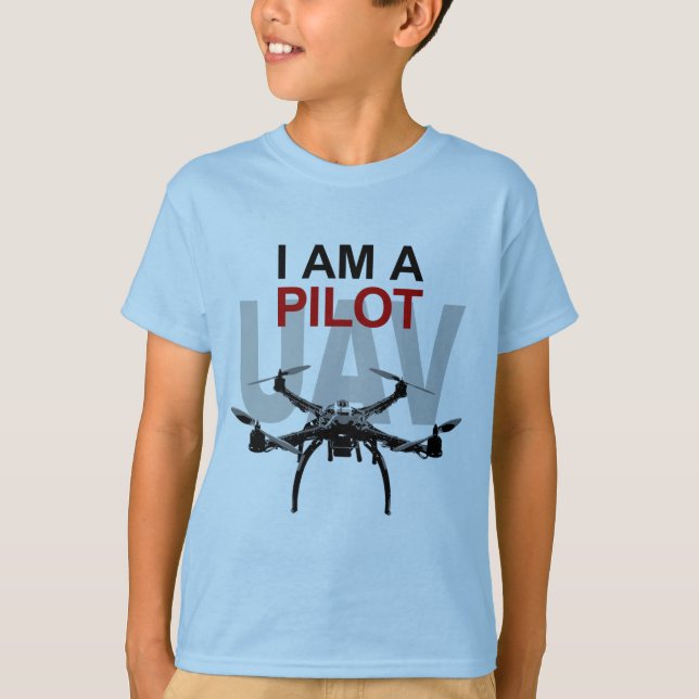 UAV Quadpilot Quadcopter Pilot T-Shirt (Front)